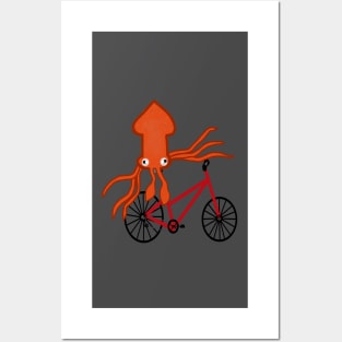 Squid On A Bicycle Posters and Art